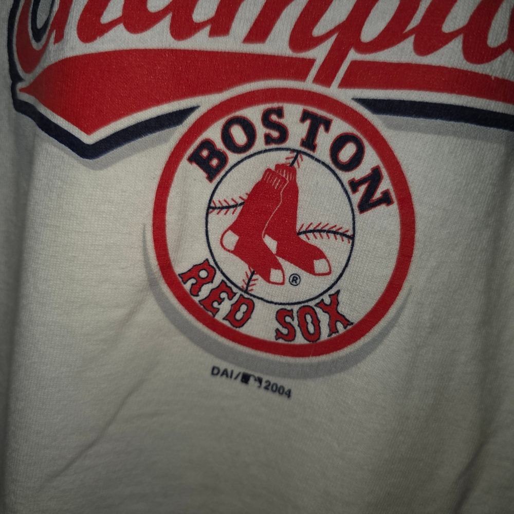 Vintage 2004 Boston Red Sox World Series Champions T-Shirt Anvil White Mens 2XL - Picture 4 of 6